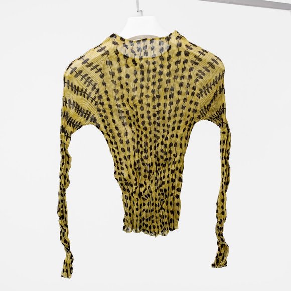 Issey Miyake Chiffon Pleats Top - Picture 4 of 10